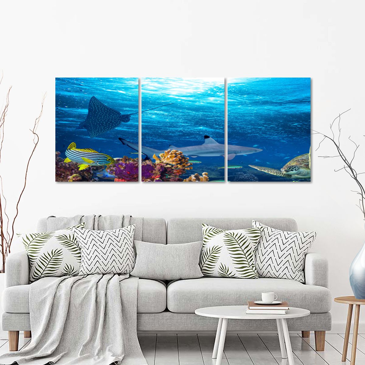 Underwater World Multi Panel Canvas Wall Art