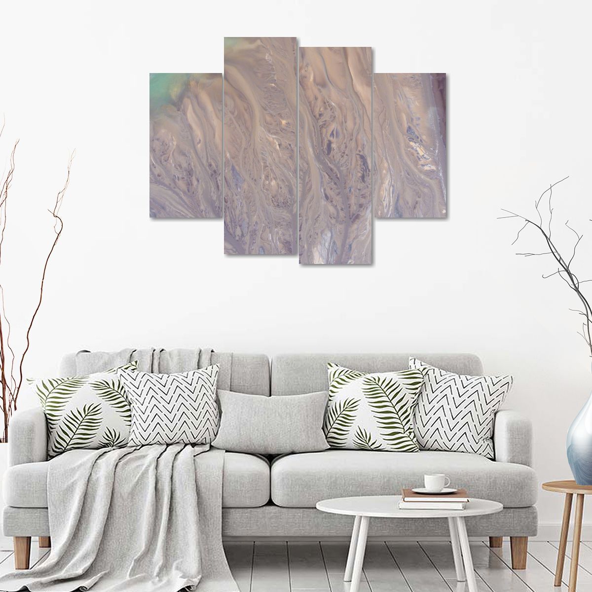 Abstract Beach Multi Panel Canvas Wall Art