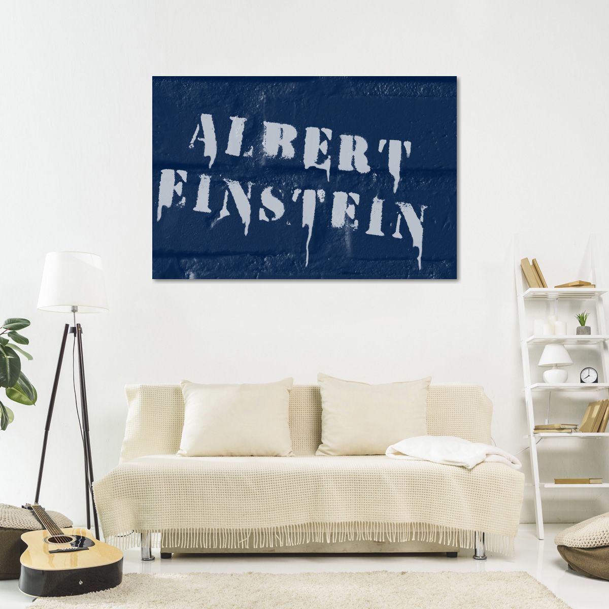 Albert Einstein Graffiti Multi Panel Canvas Wall Art