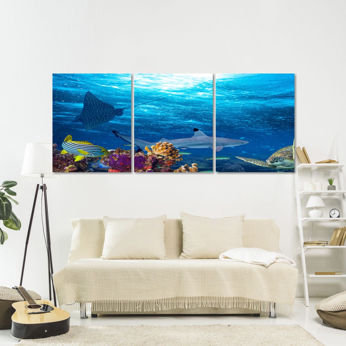 Underwater World Multi Panel Canvas Wall Art