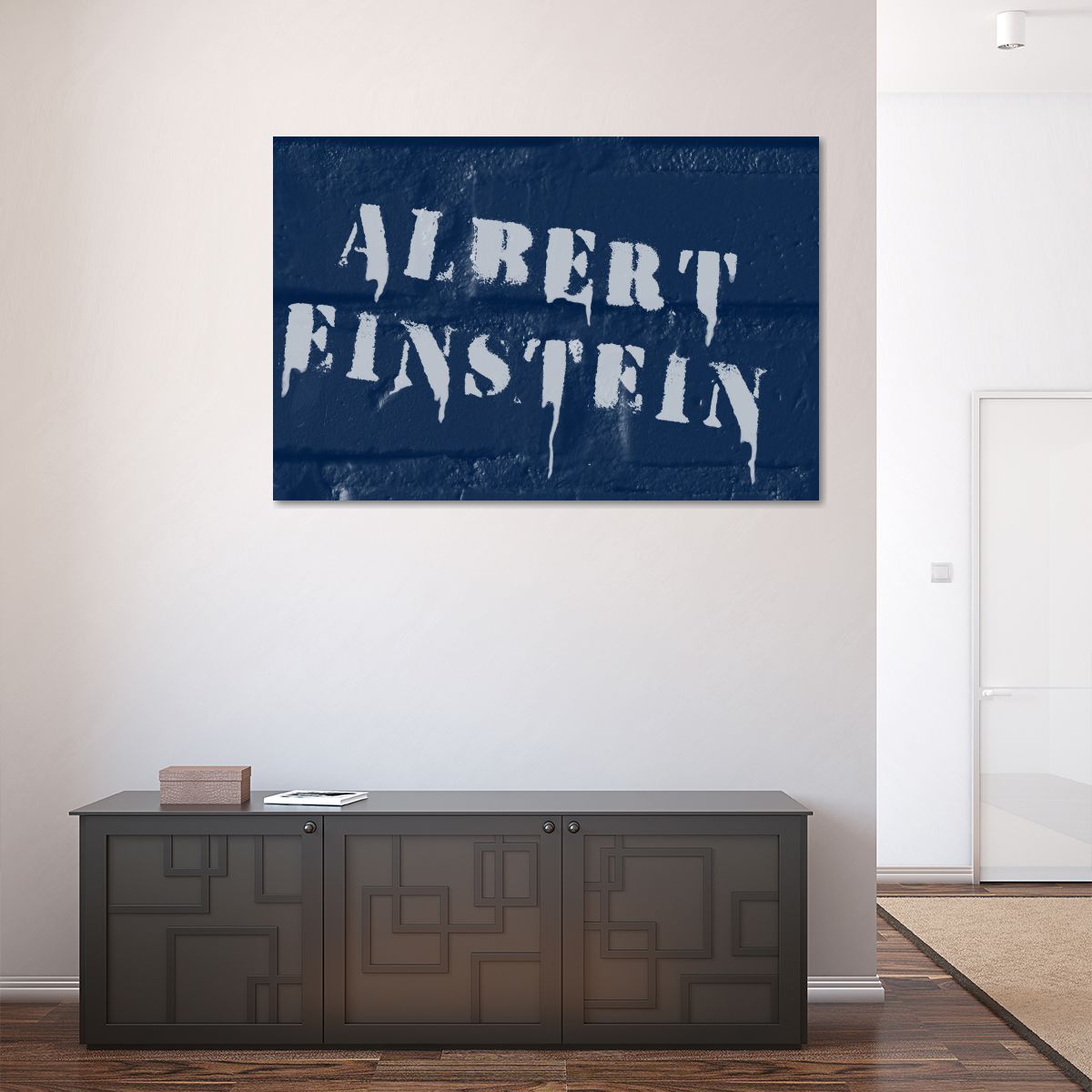 Albert Einstein Graffiti Multi Panel Canvas Wall Art