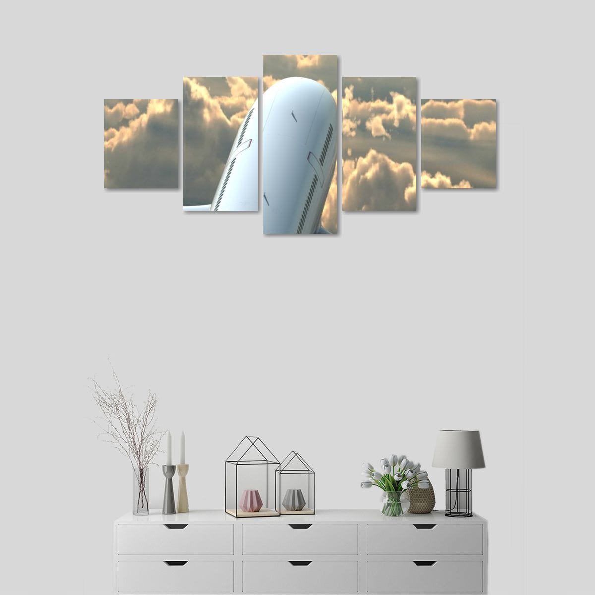 Above the Clouds Multi Panel Canvas Wall Art