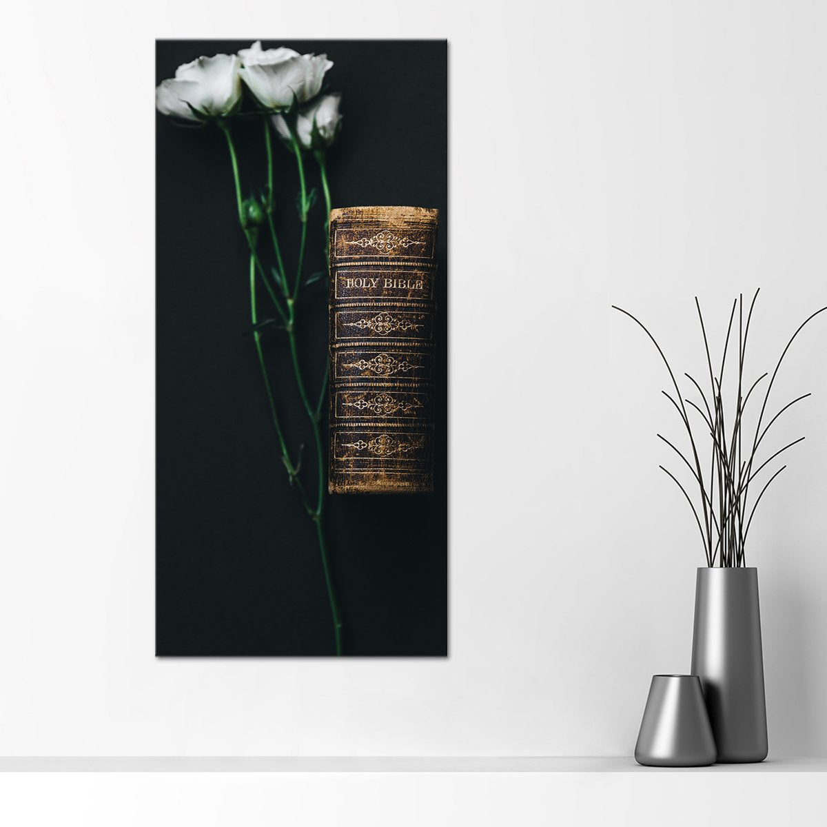 The Holy Bible Multi Panel Canvas Wall Art religion ElephantStock 1 Piece 12" X 24" 