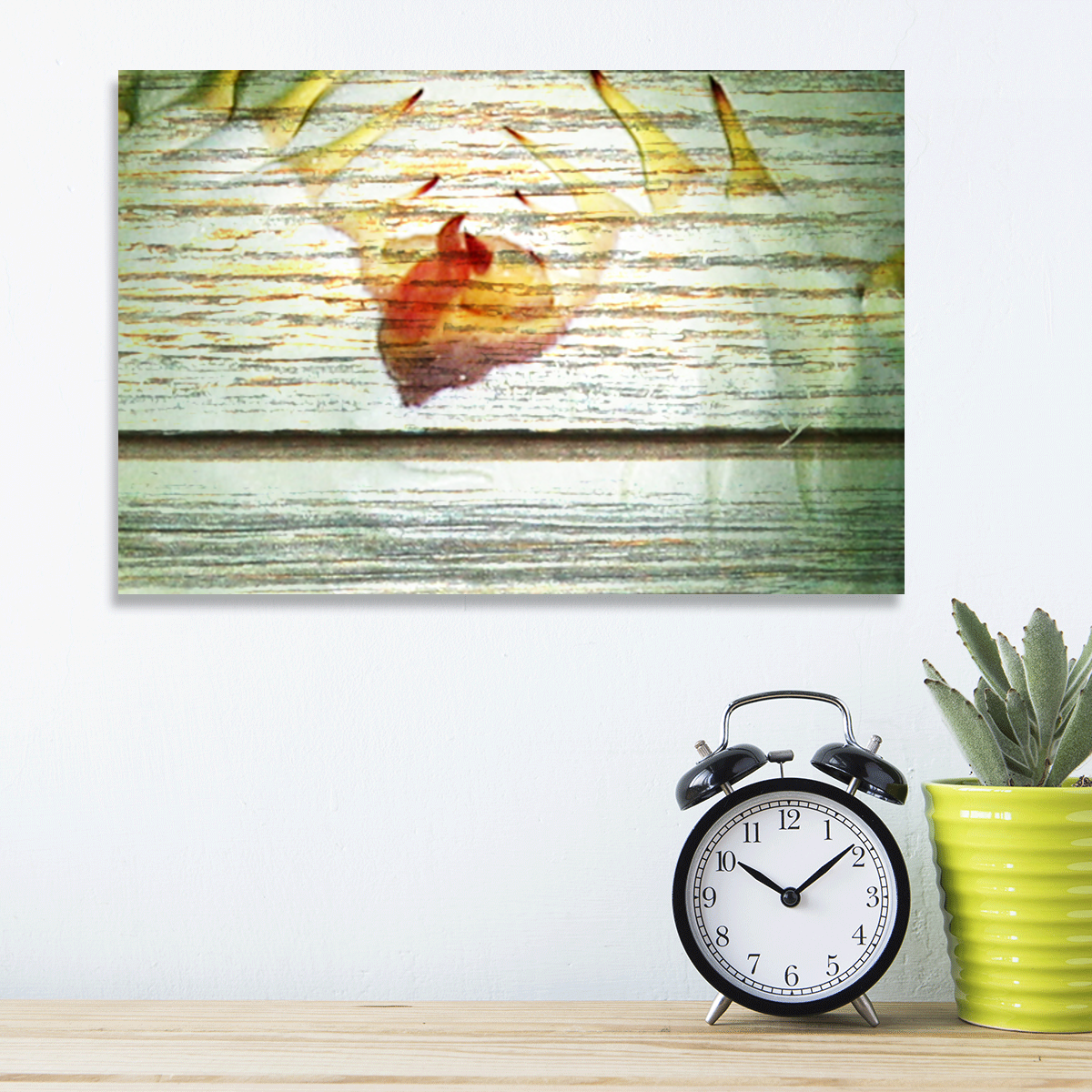 TALIA Wooden Agave Bloom Multi Panel Canvas Wall Art