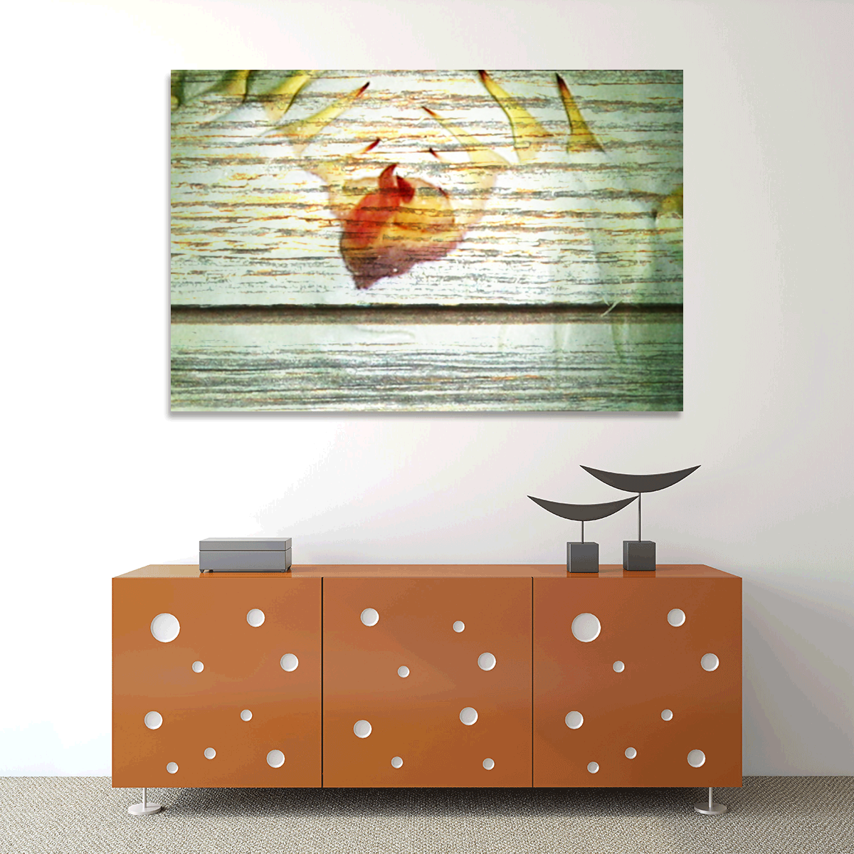TALIA Wooden Agave Bloom Multi Panel Canvas Wall Art