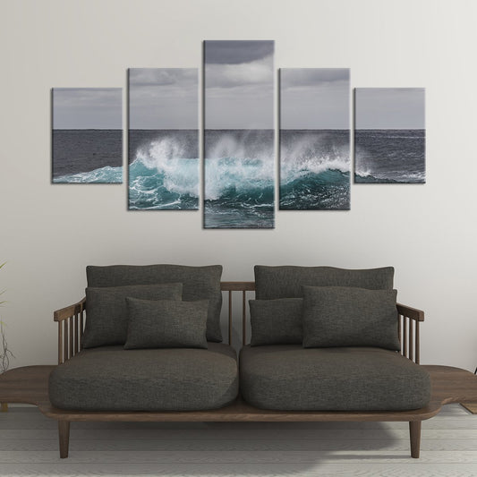 Sea Wave Pop Multi Panel Canvas Wall Art