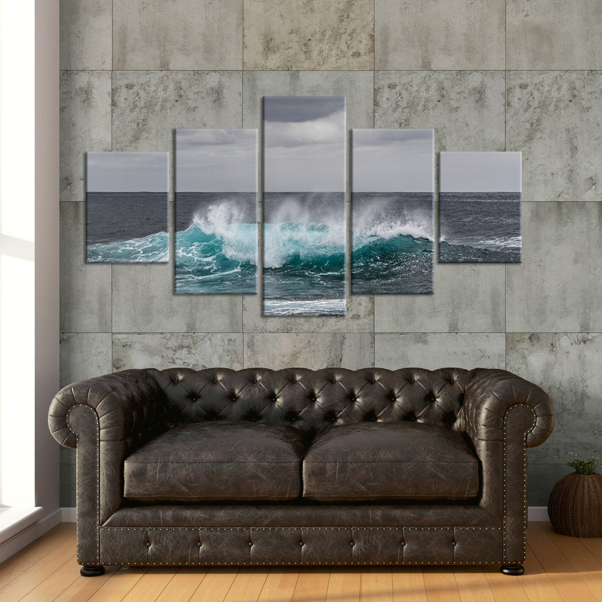 Sea Wave Pop Multi Panel Canvas Wall Art