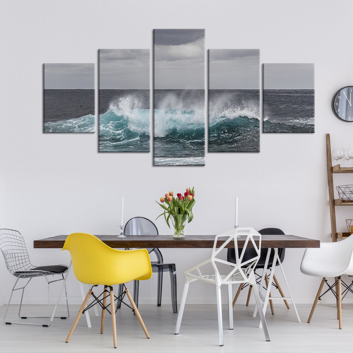 Sea Wave Pop Multi Panel Canvas Wall Art