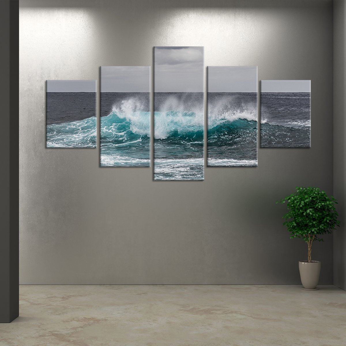 Sea Wave Pop Multi Panel Canvas Wall Art
