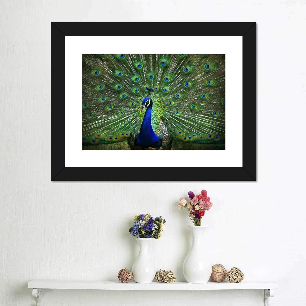 Peacock Feathers Multi Panel Canvas Wall Art